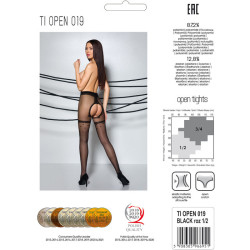 Passion - Tiopen 019 Collant Noir 1/2 20 Den